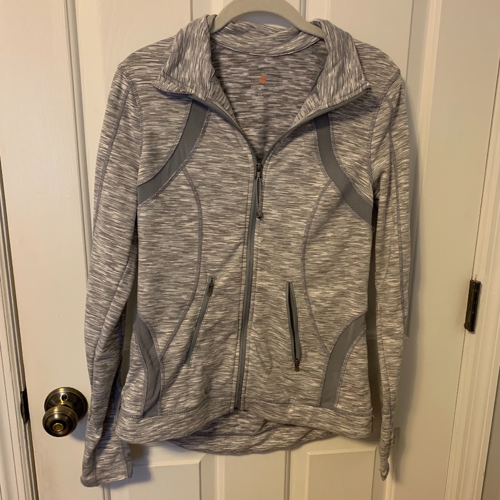 Grey and White Running Jacket